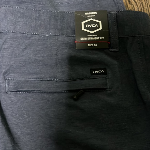 RVCA Daggers Slim Straight Fit. Stretch. Quick Dry/Moisture Wicking Size 34 - Picture 3 of 6